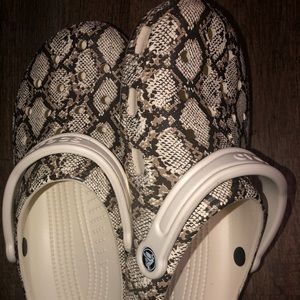 Size 10 snake skin crocs